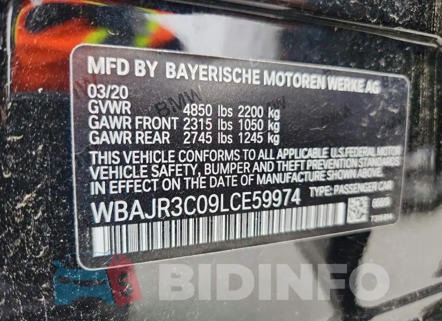 WBAJR3C09LCE59974 Photo# 12