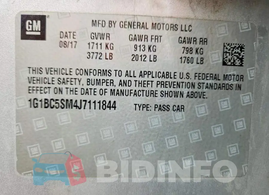 1G1BC5SM4J7111844 Photo# 13