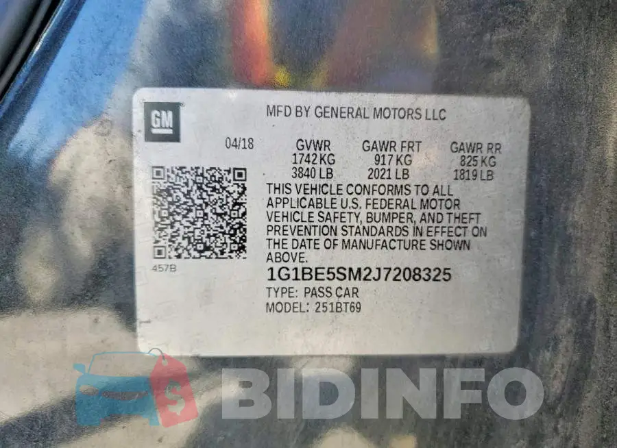 1G1BE5SM2J7208325 Photo# 13