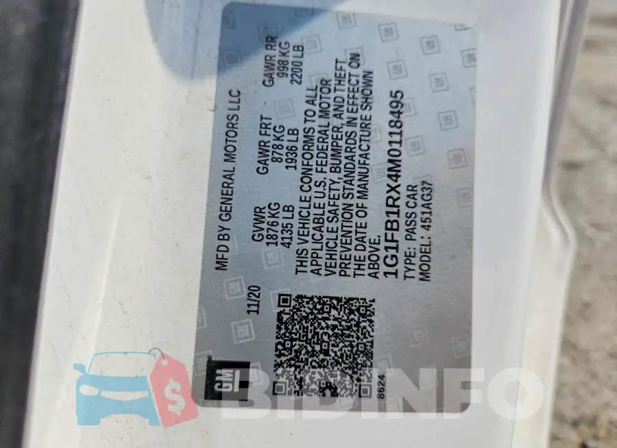 1G1FB1RX4M0118495 Photo# 12