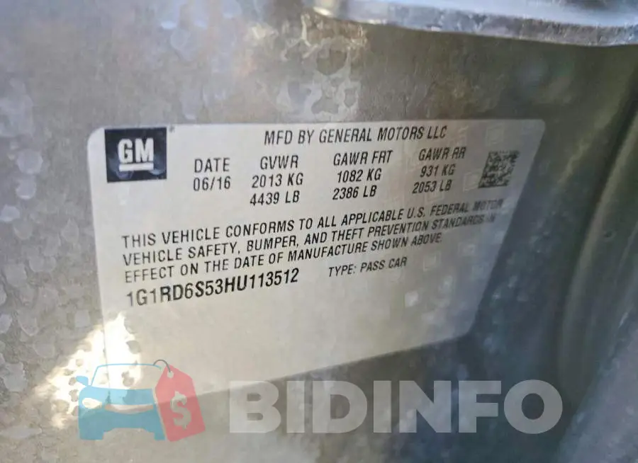 1G1RD6S53HU113512 Photo# 12