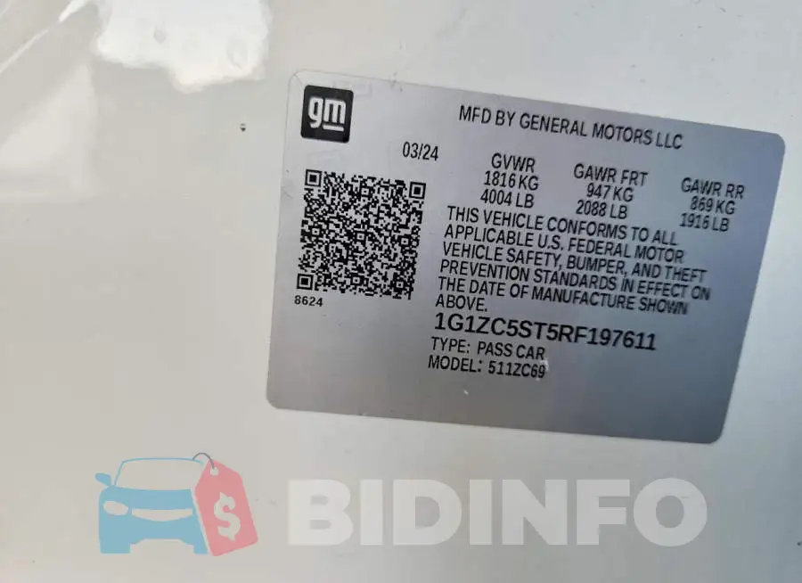 1G1ZC5ST5RF197611 Photo# 12