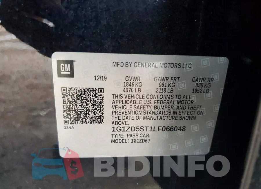 1G1ZD5ST1LF066048 Photo# 12