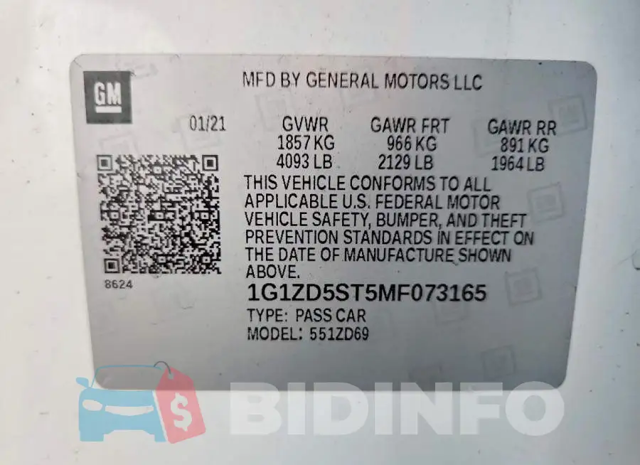 1G1ZD5ST5MF073165 Photo# 12