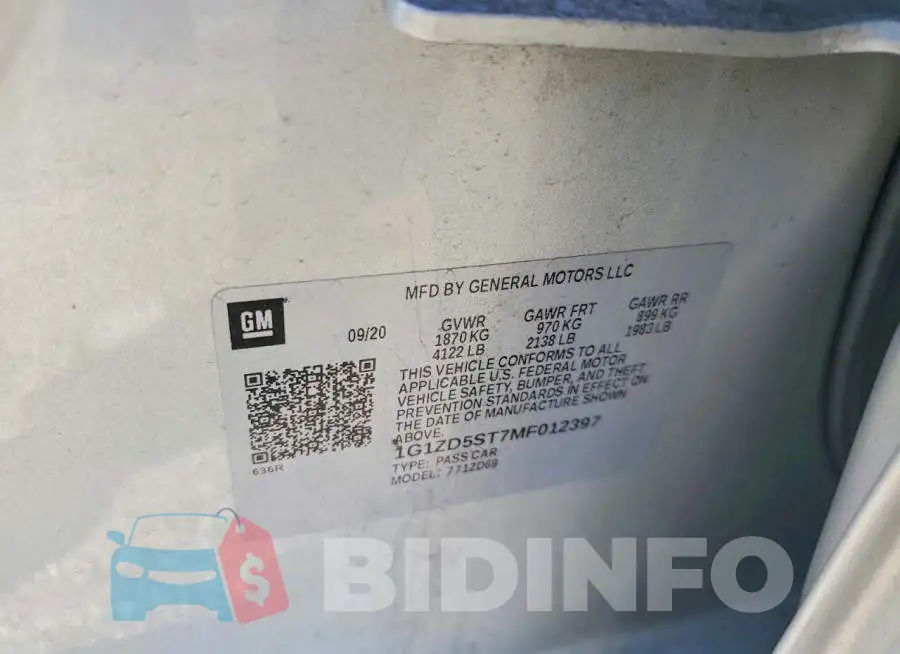 1G1ZD5ST7MF012397 Photo# 12