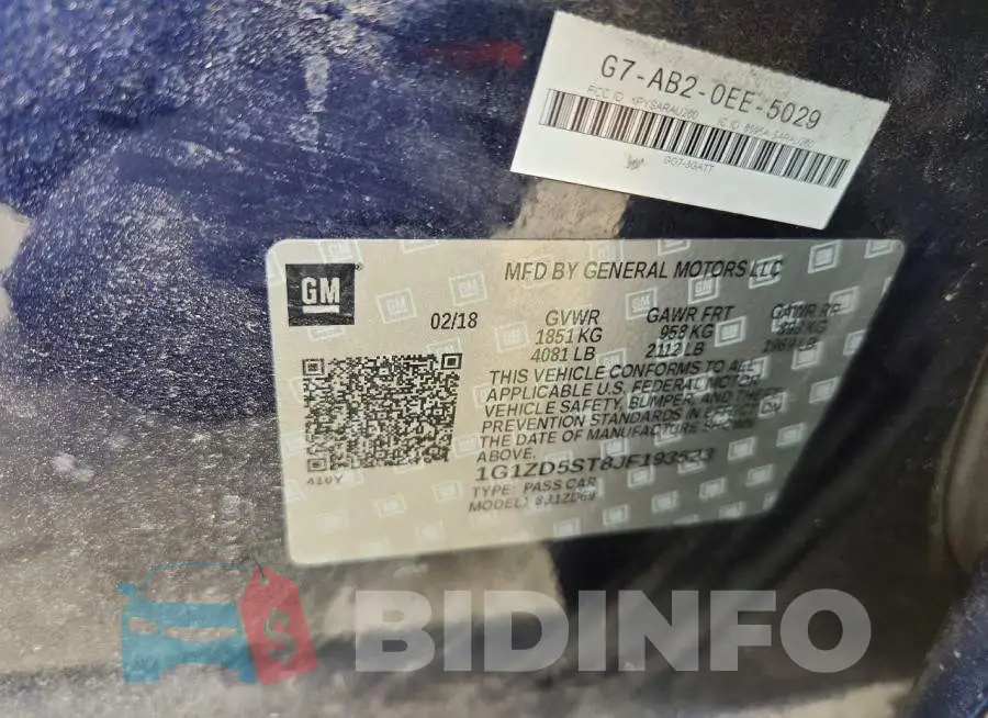 1G1ZD5ST8JF193523 Photo# 12