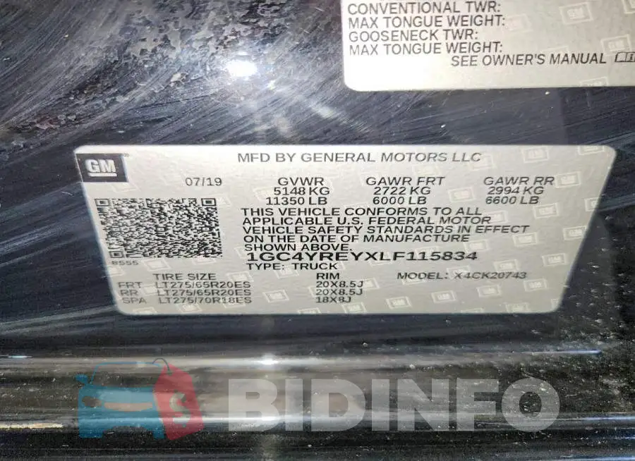 1GC4YREYXLF115834 Photo# 12
