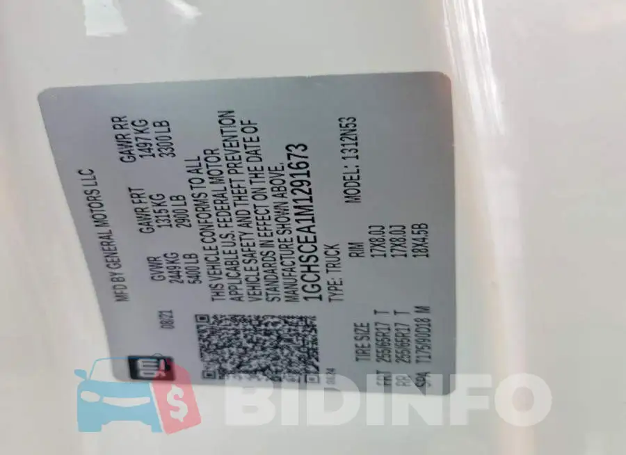 1GCHSCEA1M1291673 Photo# 12