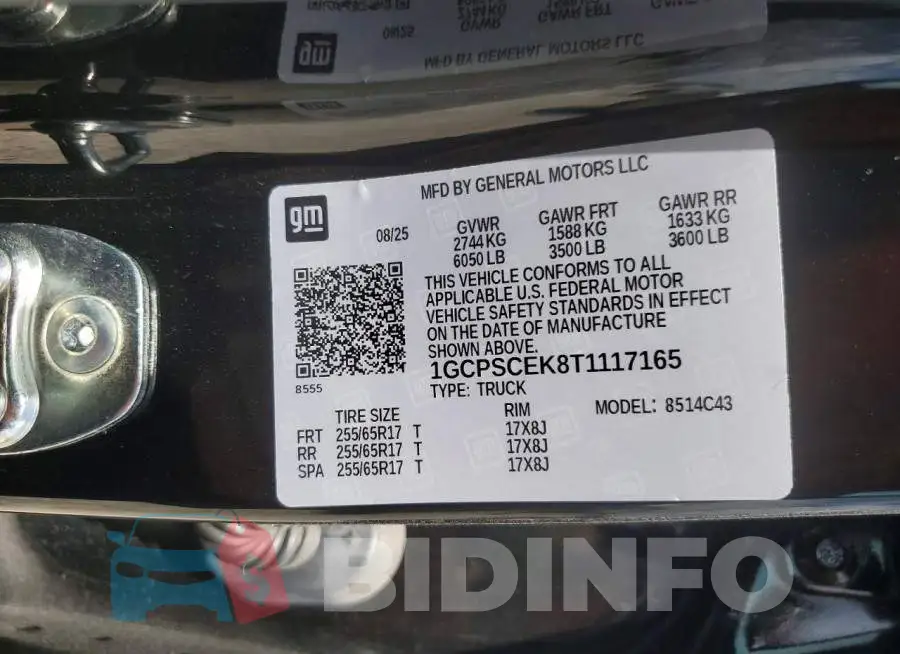 1GCPSCEK8T1117165 Photo# 12