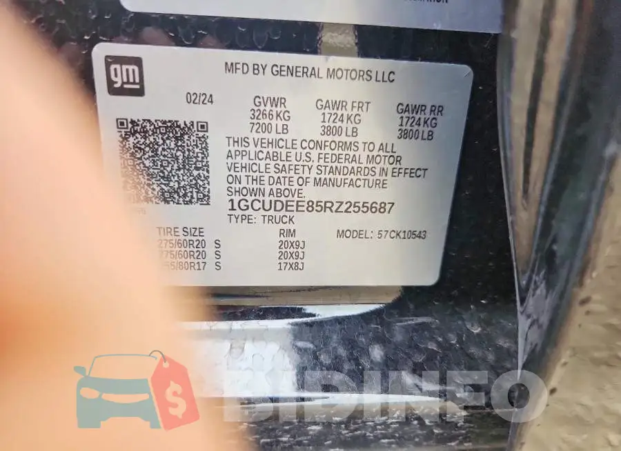 1GCUDEE85RZ255687 Photo# 12