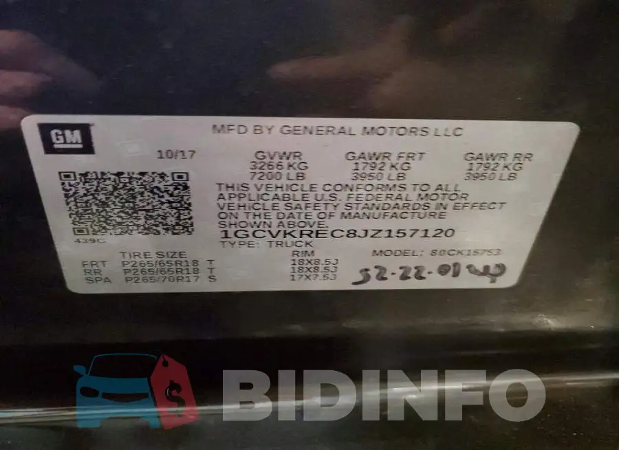 1GCVKREC8JZ157120 Photo# 12