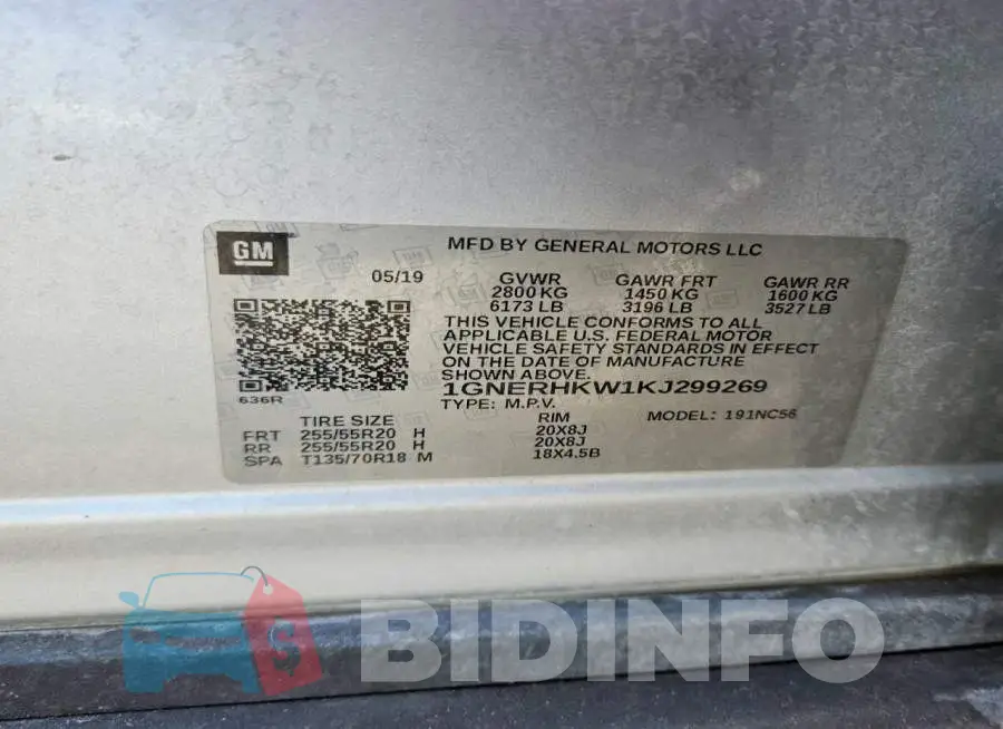 1GNERHKW1KJ299269 Photo# 13
