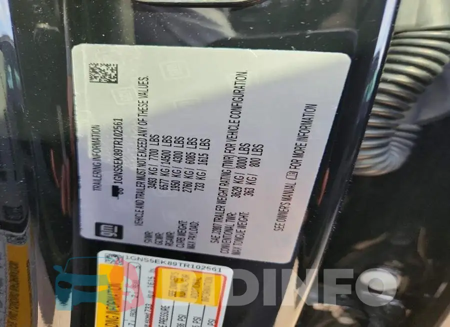 1GNS5EK89TR102561 Photo# 13
