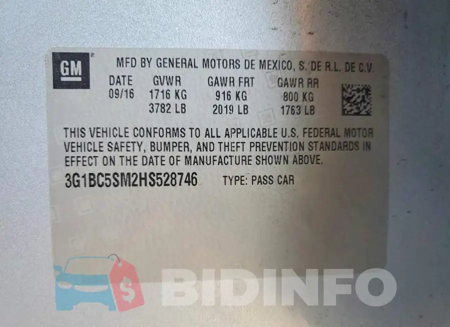 3G1BC5SM2HS528746 Photo# 12