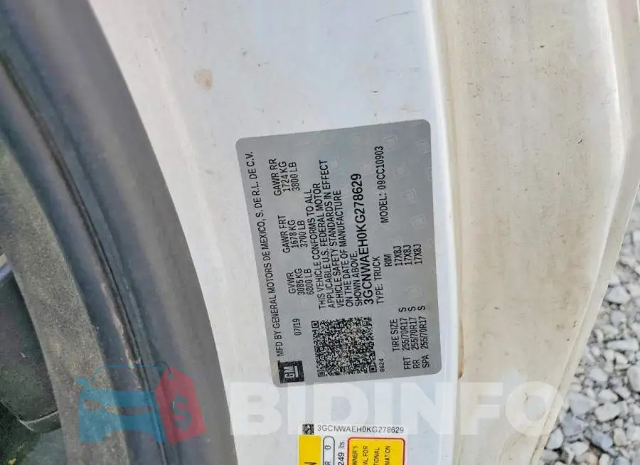 3GCNWAEH0KG278629 Photo# 12