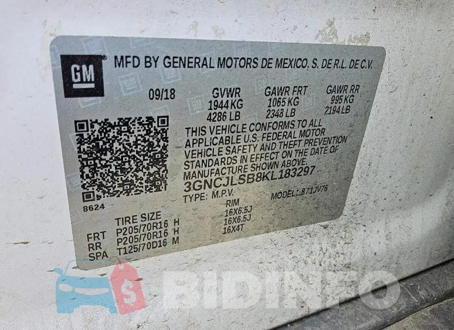 3GNCJLSB8KL183297 Photo# 13