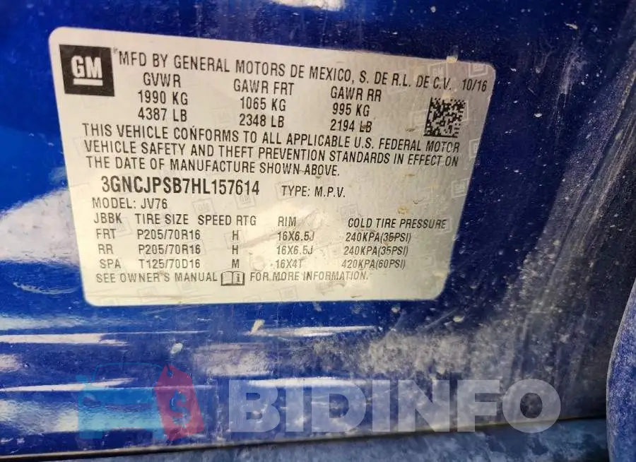 3GNCJPSB7HL157614 Photo# 12