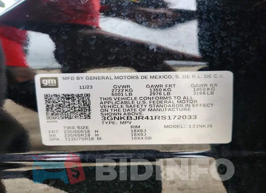 3GNKBJR41RS172033 Photo# 13