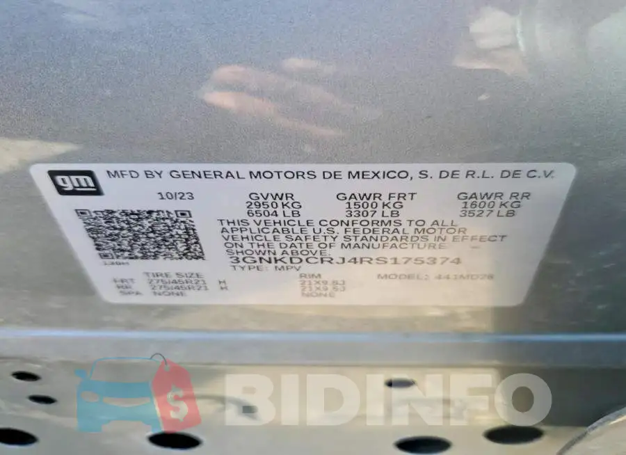 3GNKDCRJ4RS175374 Photo# 14