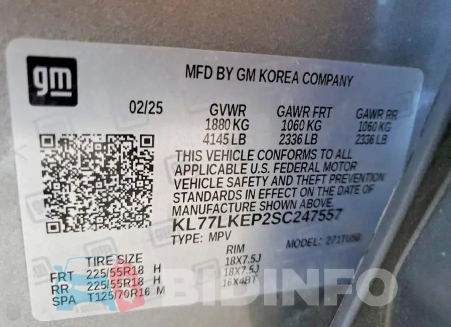 KL77LKEP2SC247557 Photo# 12