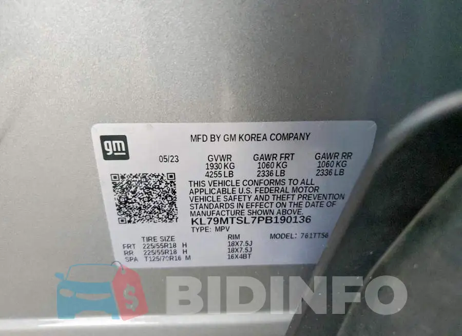 KL79MTSL7PB190136 Photo# 13