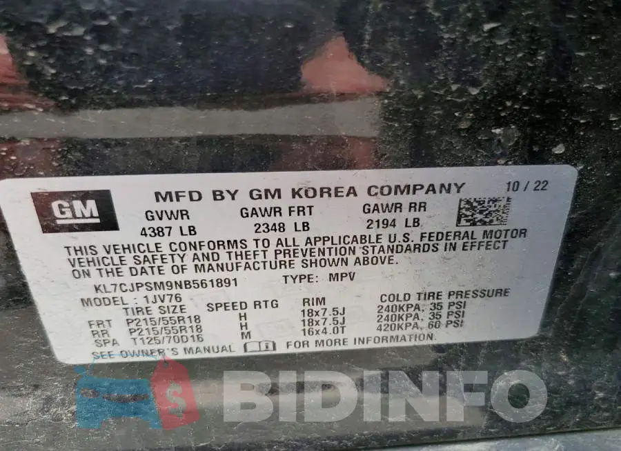 KL7CJPSM9NB561891 Photo# 14
