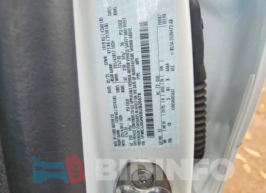 1FMCU0GN5SUB20578 Photo# 12