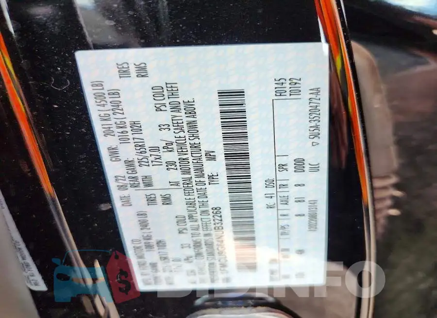 1FMCU9G64NUB32268 Photo# 14