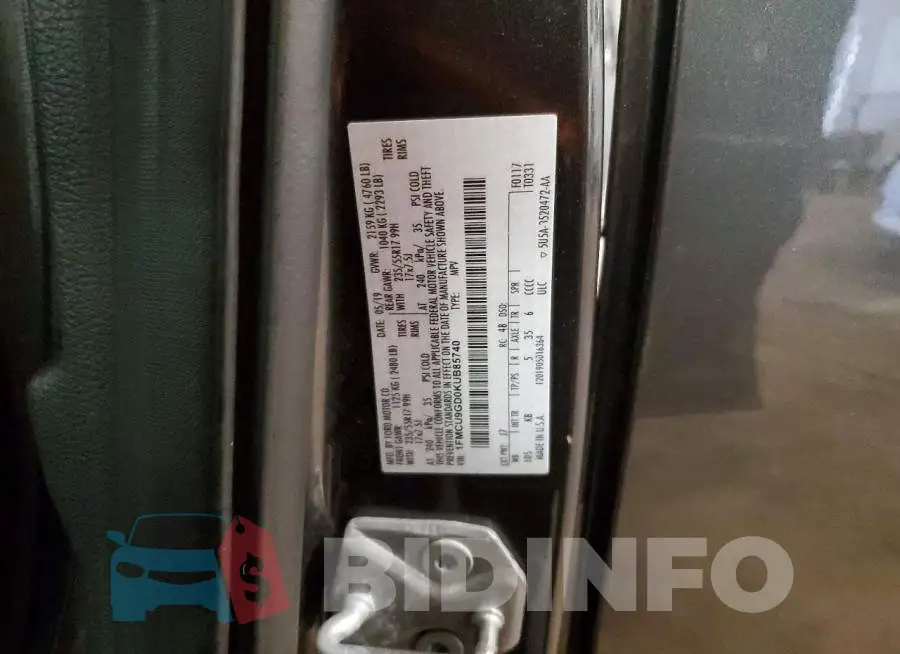 1FMCU9GD0KUB85740 Photo# 12