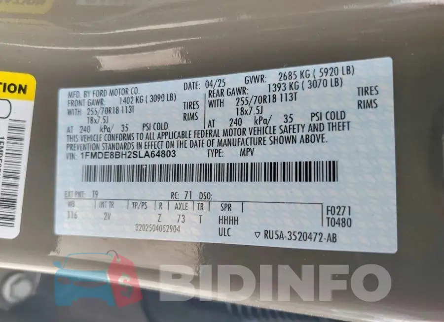 1FMDE8BH2SLA64803 Photo# 13