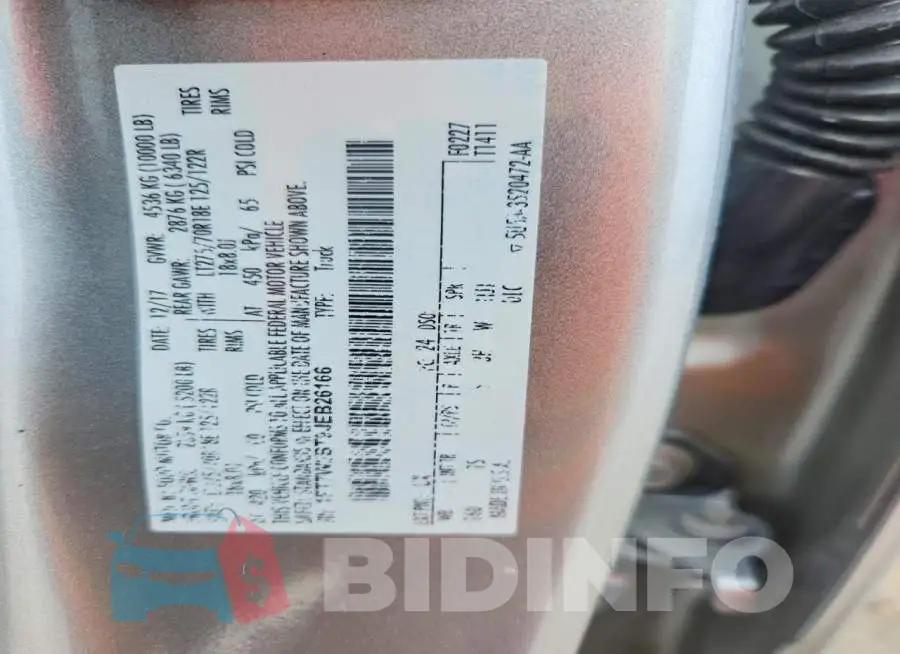1FT7W2BT9JEB26166 Photo# 12