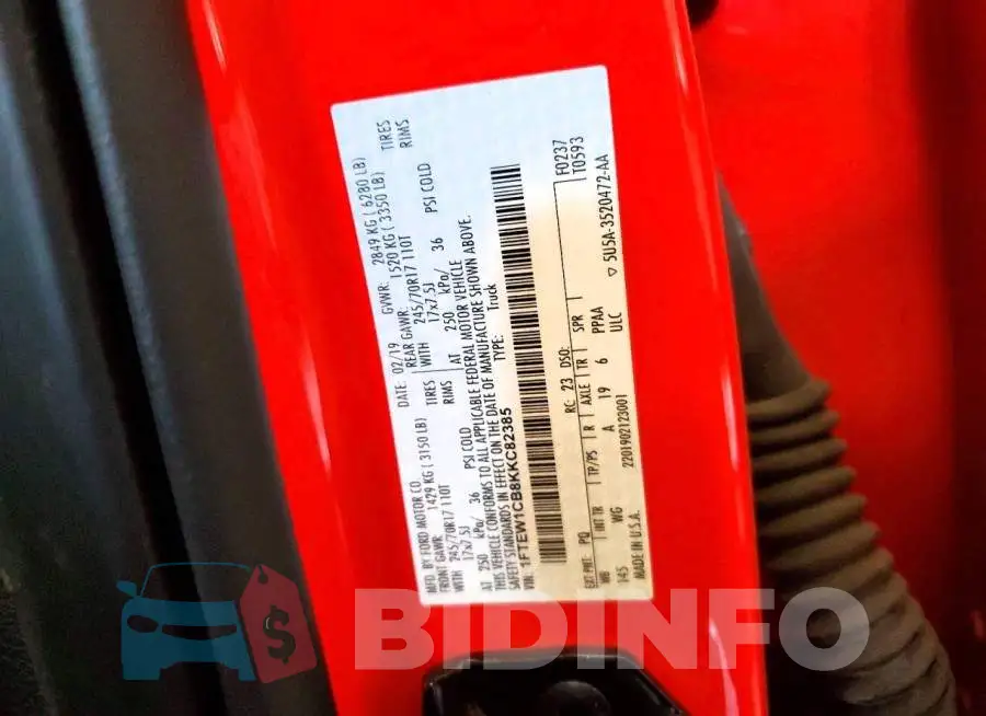 1FTEW1CB8KKC82385 Photo# 12