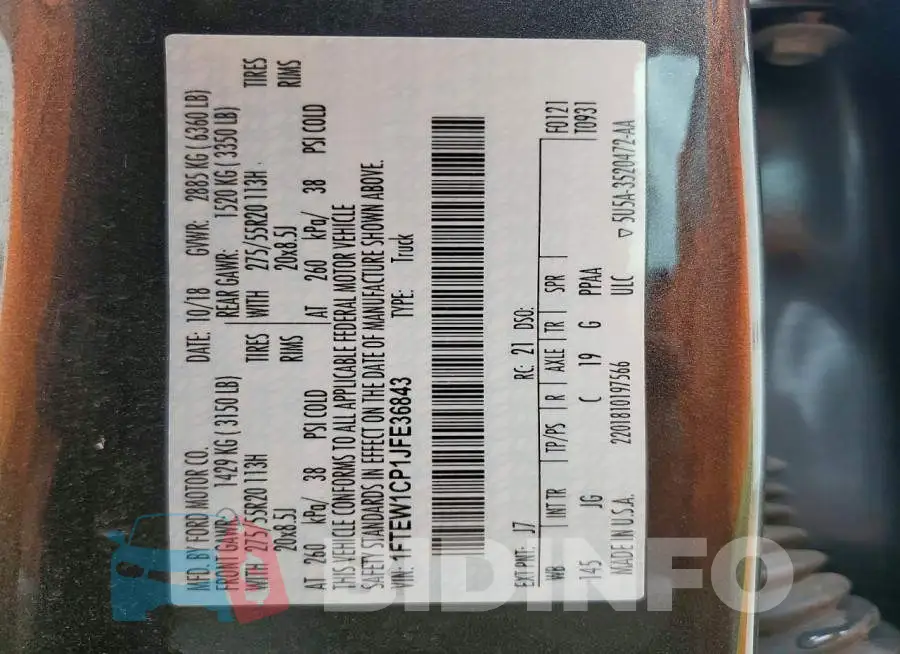 1FTEW1CP1JFE36843 Photo# 12