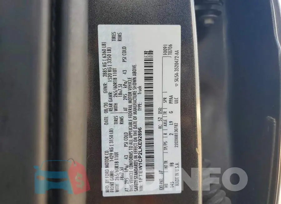 1FTEW1CP2LKE92896 Photo# 12