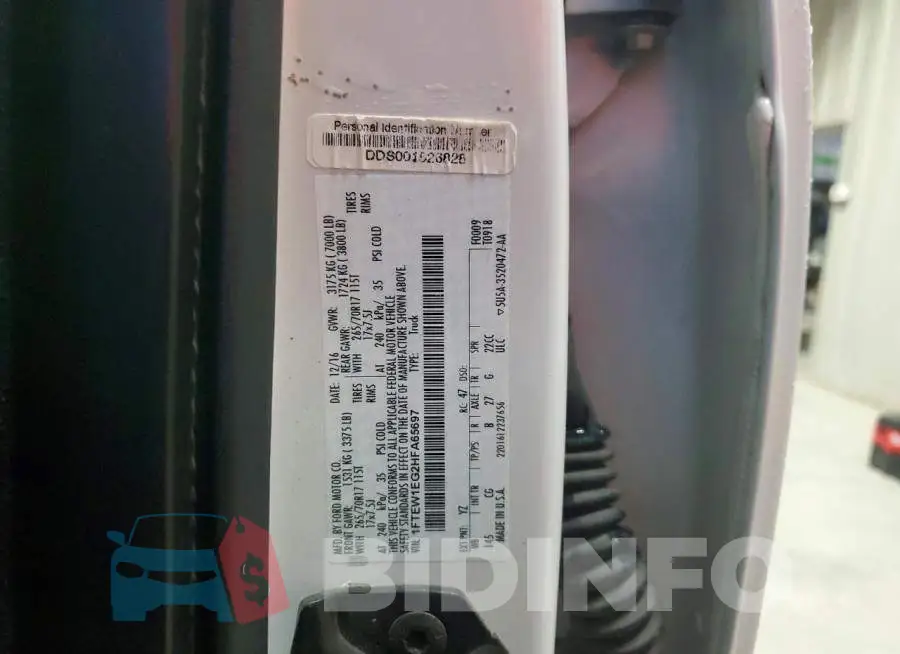 1FTEW1EG2HFA65697 Photo# 12