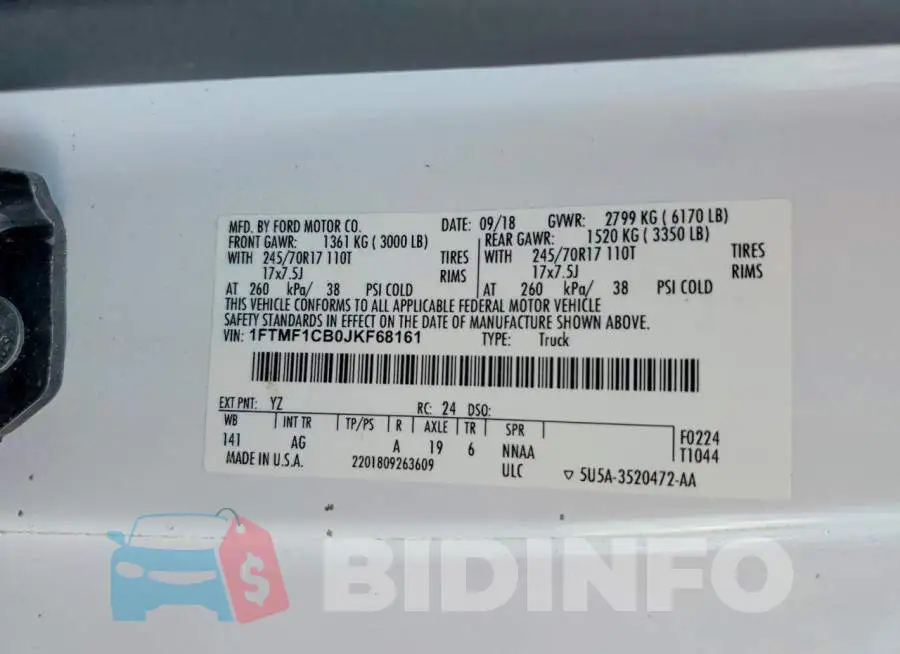 1FTMF1CB0JKF68161 Photo# 13