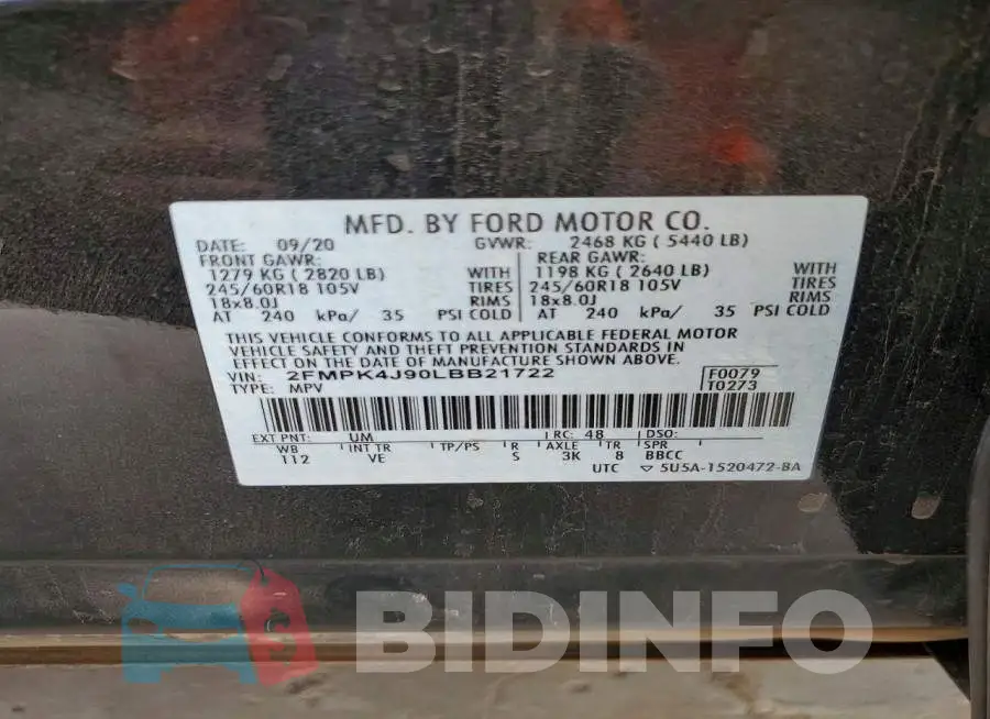 2FMPK4J90LBB21722 Photo# 13