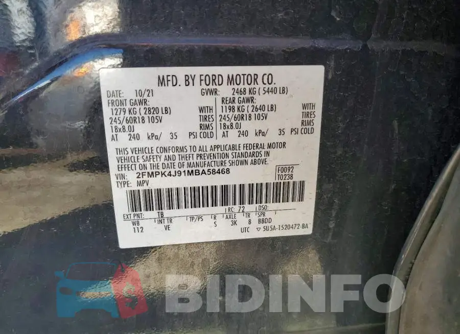 2FMPK4J91MBA58468 Photo# 13