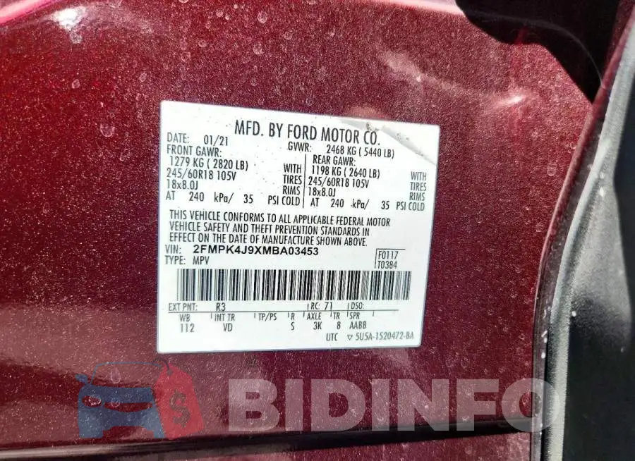2FMPK4J9XMBA03453 Photo# 12