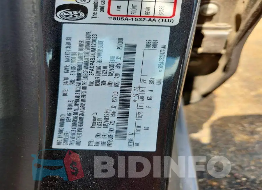 3FADP4BJ4JM123623 Photo# 13