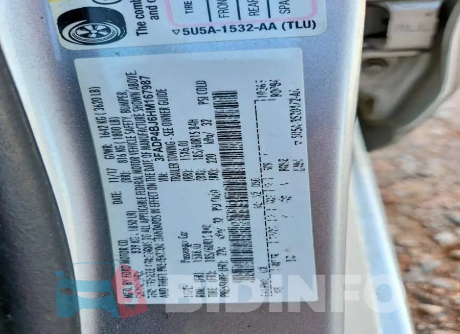 3FADP4BJ6HM167987 Photo# 12