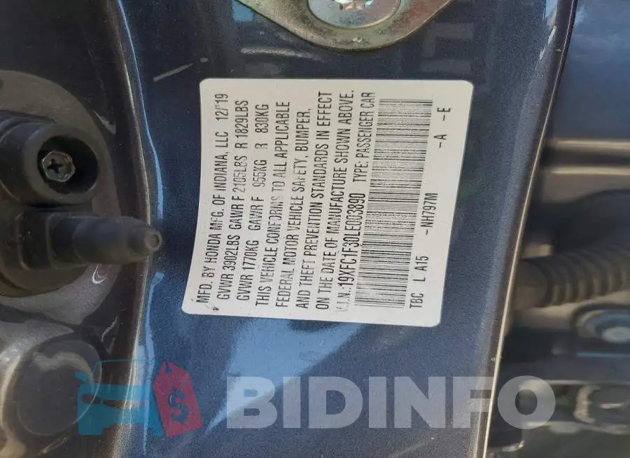 19XFC1F30LE003890 Photo# 13