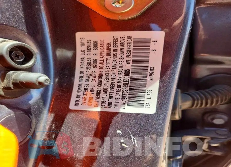 19XFC2F69LE001085 Photo# 12