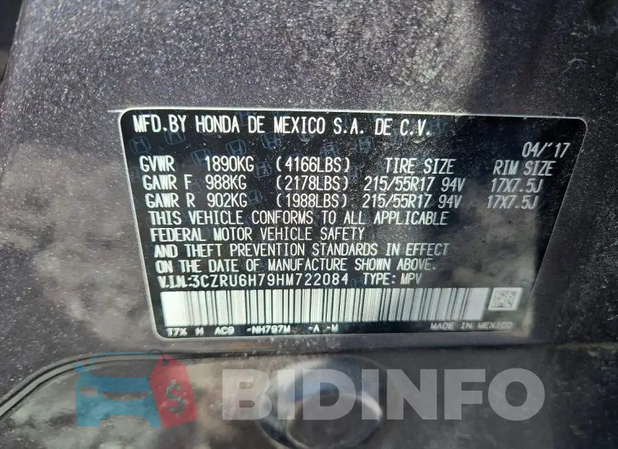 3CZRU6H79HM722084 Photo# 13