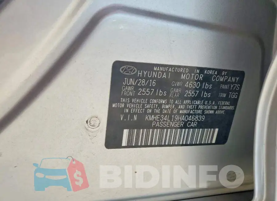 KMHE34L19HA046839 Photo# 12