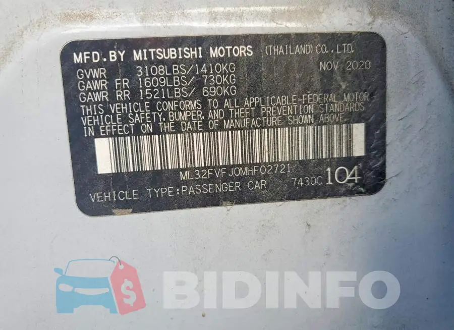 ML32FVFJ0MHF02721 Photo# 12