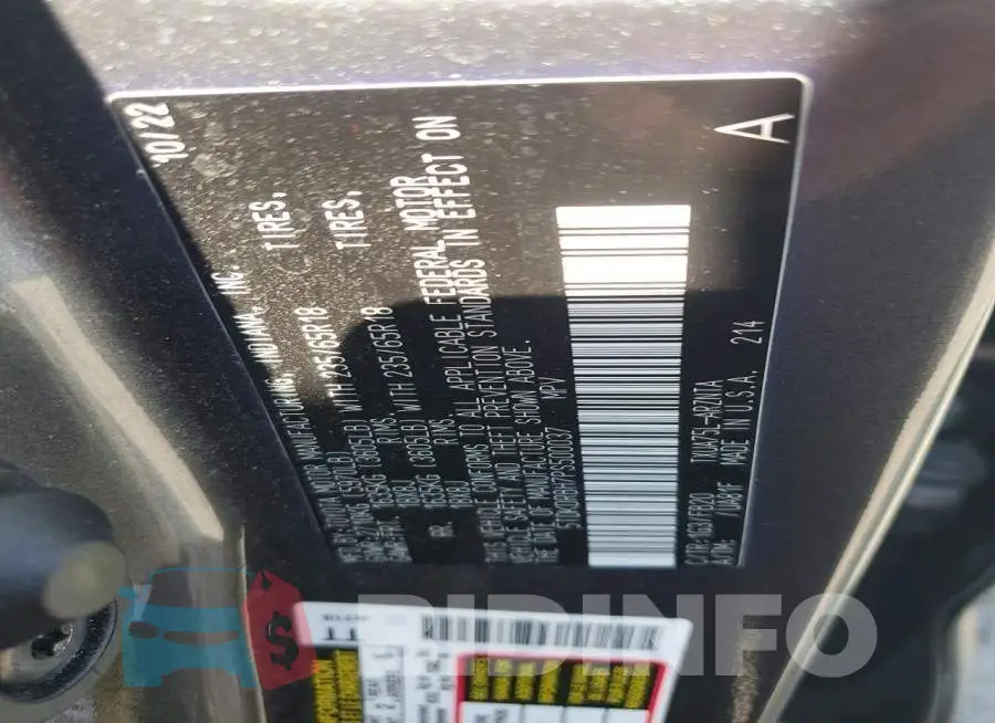 5TDKDRBH7PS500037 Photo# 13