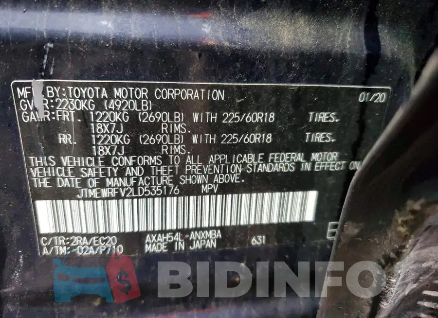 JTMEWRFV2LD535176 Photo# 12