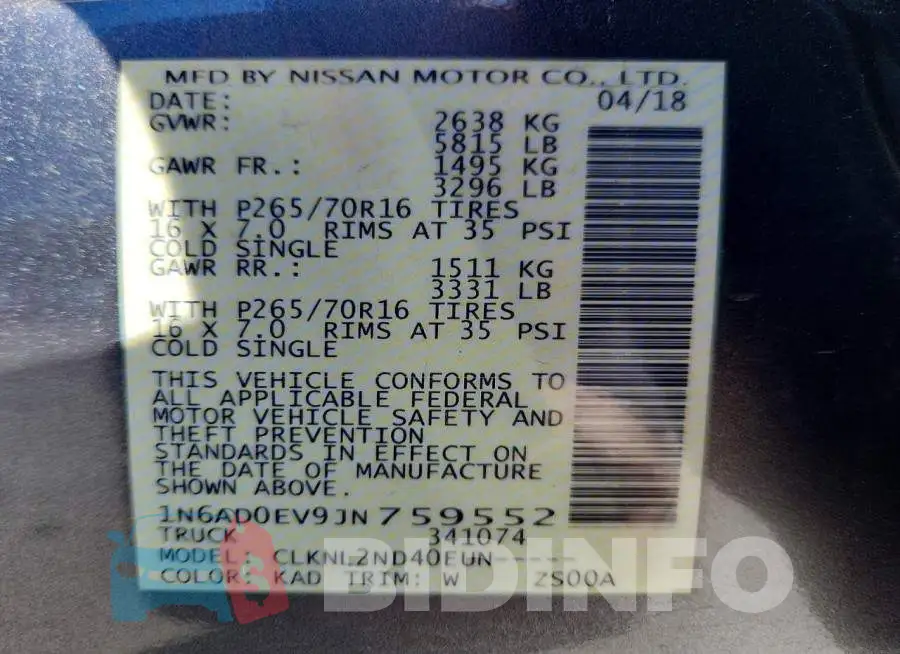 1N6AD0EV9JN759552 Photo# 12