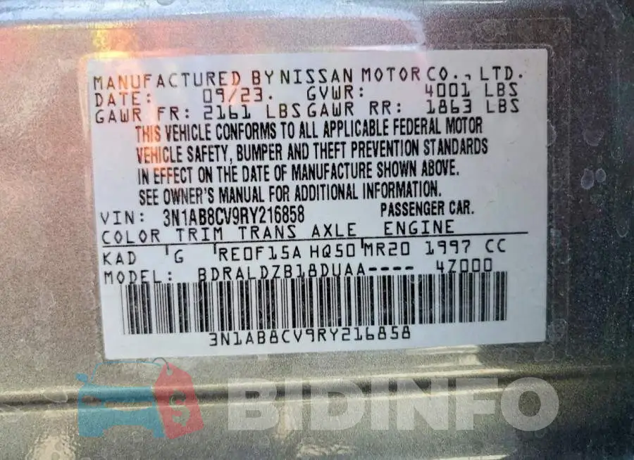 3N1AB8CV9RY216858 Photo# 12